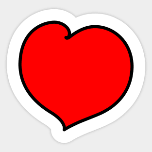 Big Bold Love Heart - Simple Graphic Design Sticker